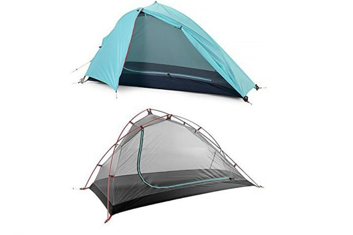Палатка NATUREHIKE Wind-Wing Tent For Three Seasons, одноместная, светло-голубой цвет