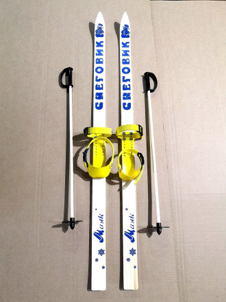 Лыжный комплект (лыжи + крепления &quot;Baby&quot; + палки) 100 см